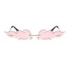 Sunglasses Rimless Wave Glasses Fire Shape Glasses Eyewear For Party